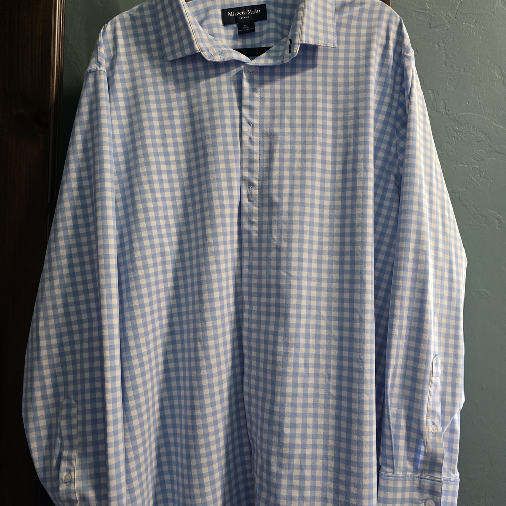 Men's Blue Checkered Shirt